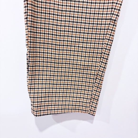 ZARA Beige and black houndstooth pattern narrow leg trousers - Picture 8 of 8